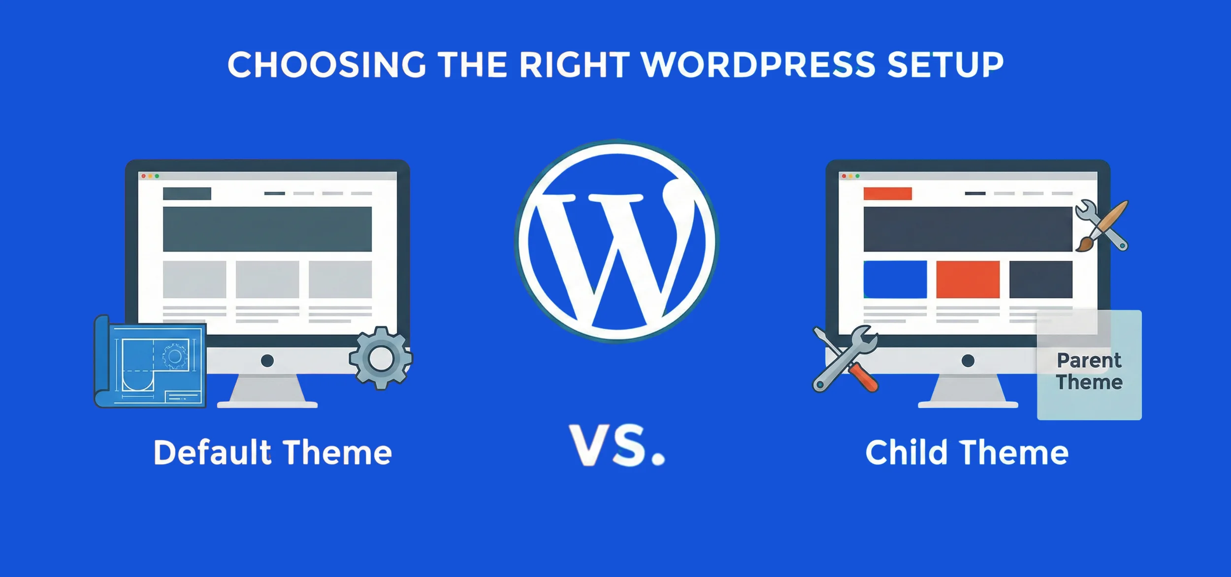 Choosing the Right WordPress Setup: Default Theme vs. Child Theme